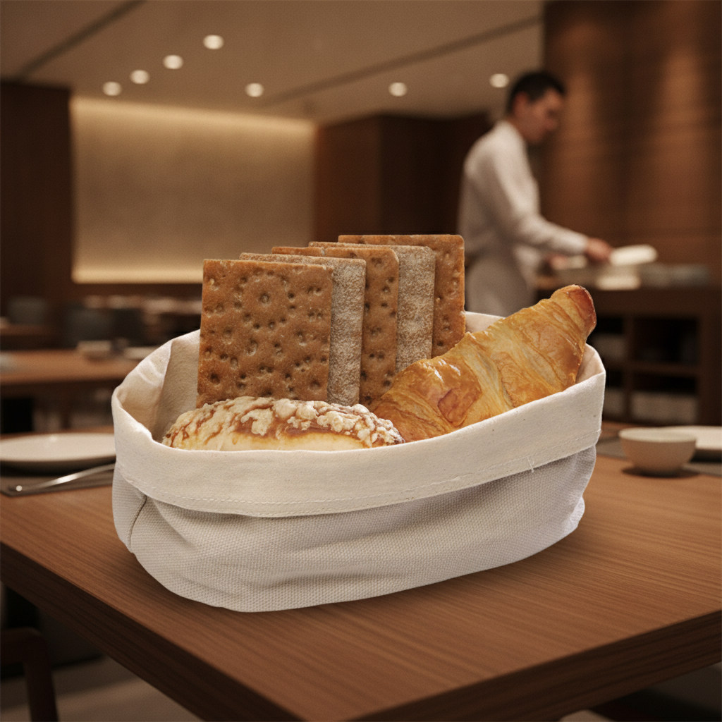Canvas Oval Large Bag 250mm for Breakfast and Bread Service