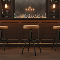 PU Leather Bar Stool with Adjustable Height 795mm for Indoor Use