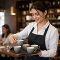 Tulip Cups 100ml Grey Ceramic for Coffee Service (Pack of 12)
