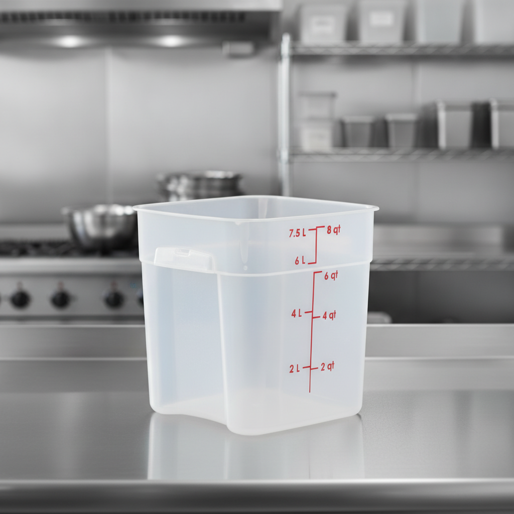 Polypropylene CamSquare Container 7.6L for Commercial Kitchens