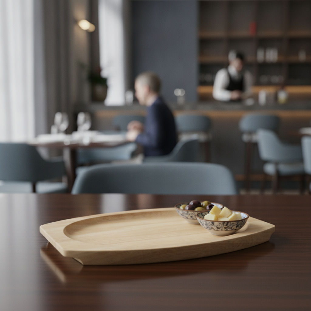 Hevea Wooden Serving Board 335x205mm for Table Service