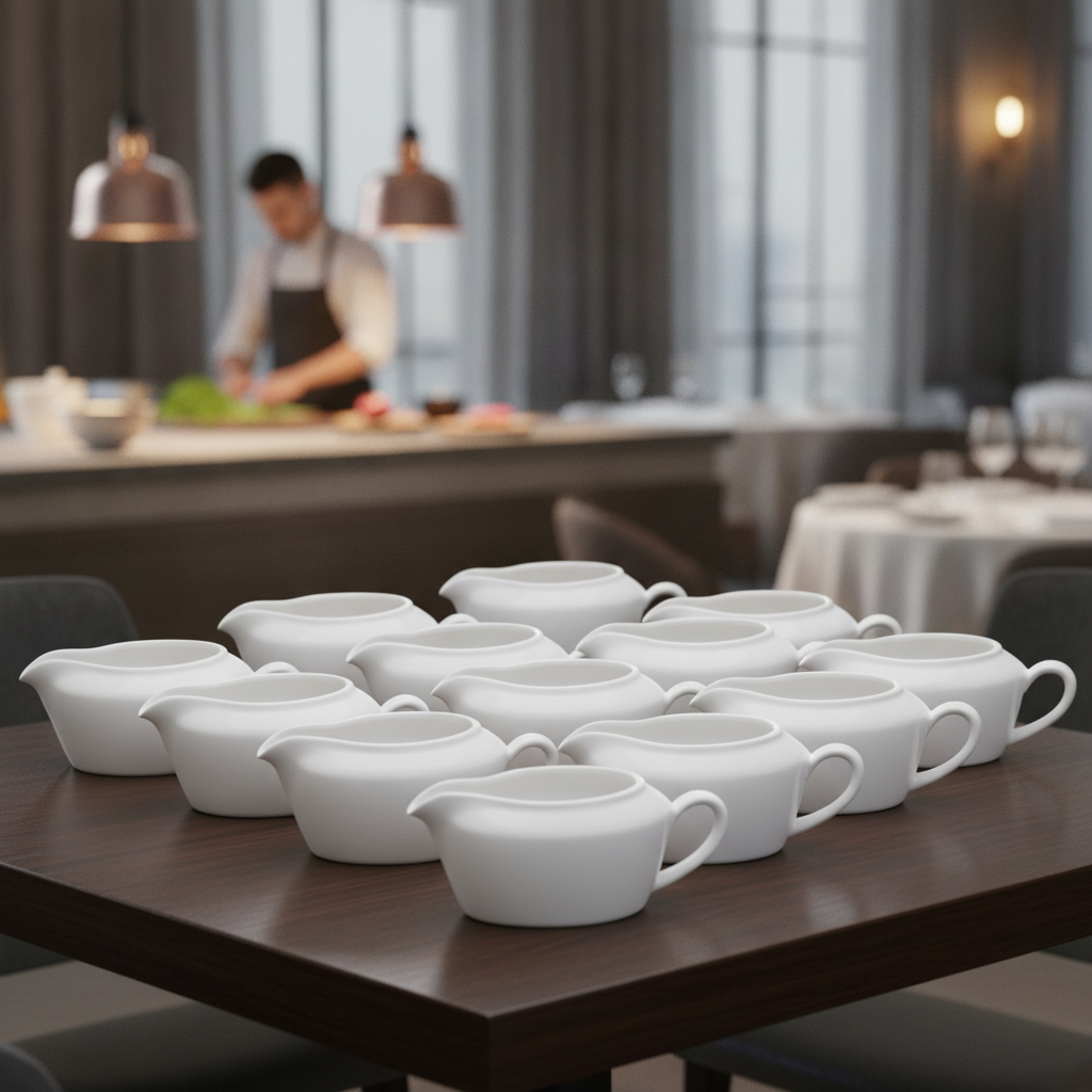 Alumina Vitrified Ceramic Mint Boat 127ml for Casual Dining (Pack of 12)
