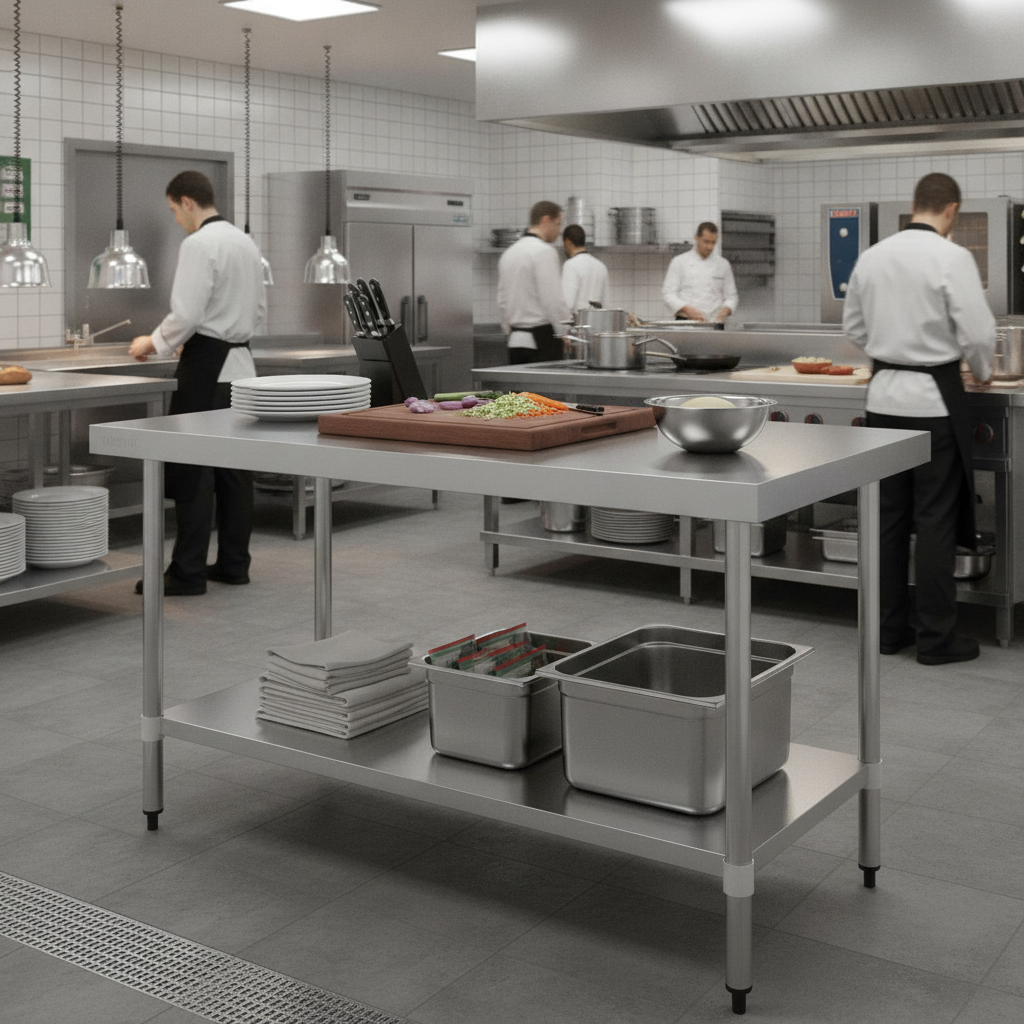 Stainless Steel Prep Table 1500mm for Back-of-House Use