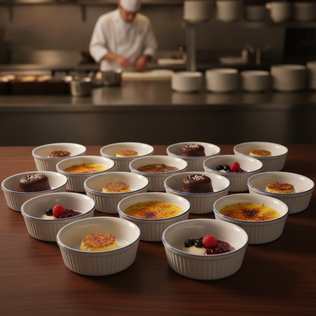 Super Vitrified Ceramic Large Ramekins 90mm for Catering (Pack of 24)