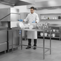 Stainless Steel Pass Through Dishwasher Table 650mm for Efficient Kitchen Use