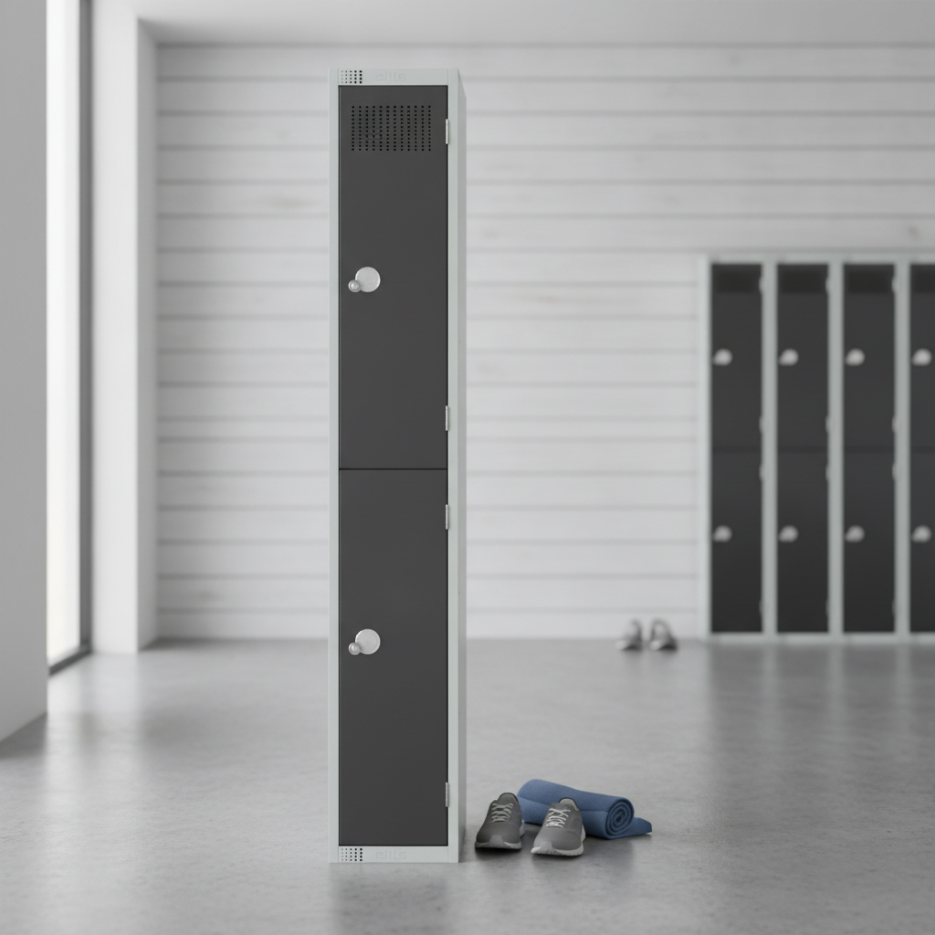Powder Coated Steel Double Door Lockers 450mm Deep for Secure Storage