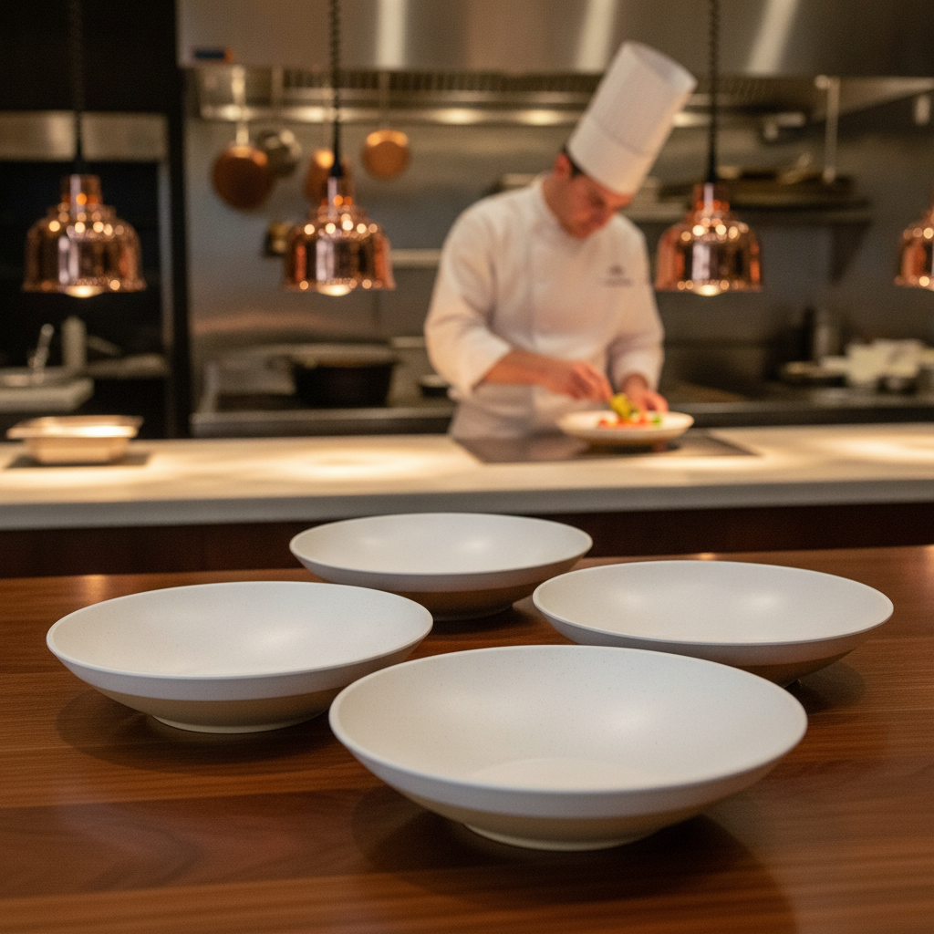 Melamine Shallow Bowls 300mm for Creative Buffet Presentations (Pack of 4)