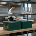 Paper Dark Green Dinner Napkins 40x40cm for Cafés & Restaurants (Pack of 2000)