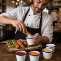 Sauce Cups Navy Rim 114ml Blue Ceramic for Restaurants (Pack of 6)