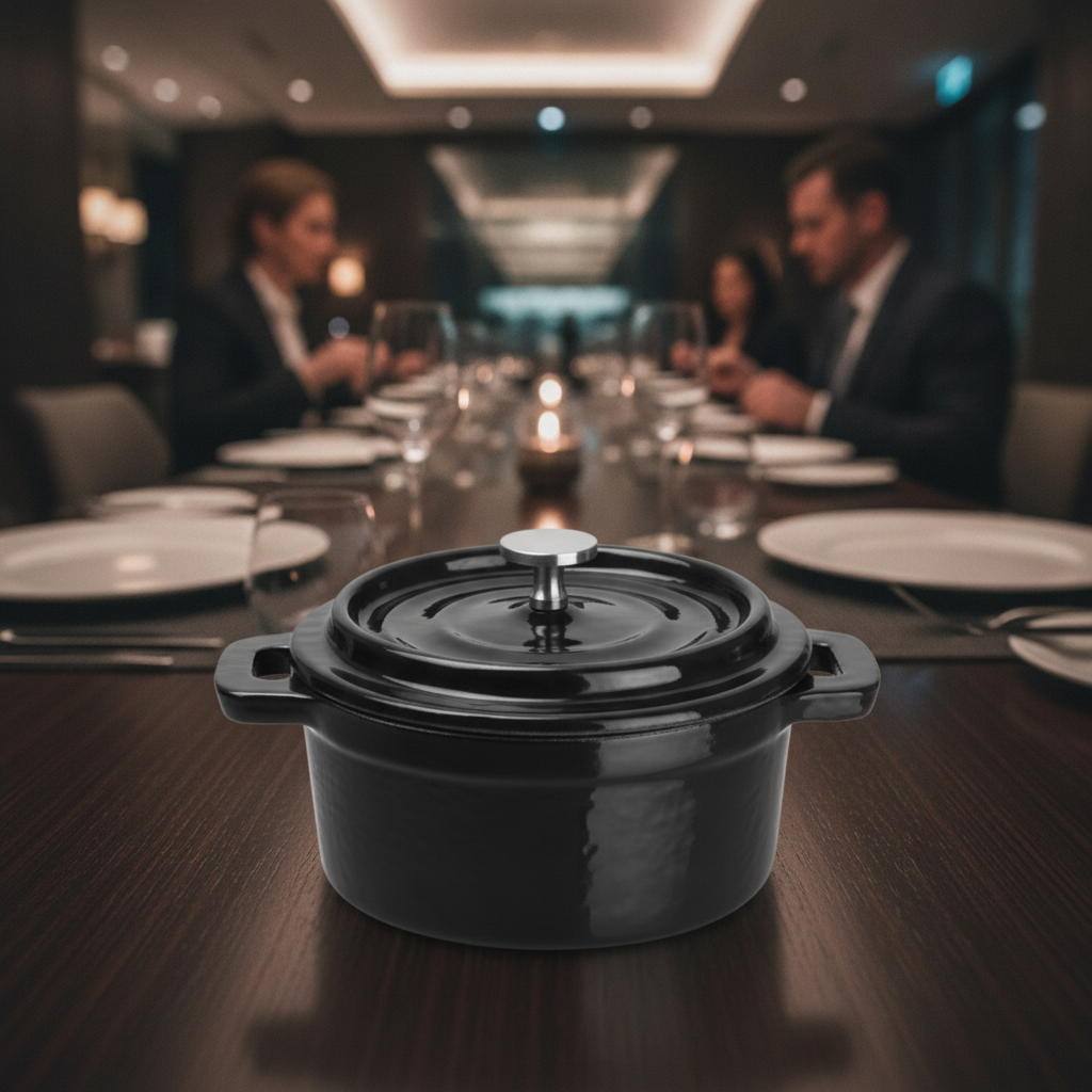 Cast Iron Round Mini Pot 240ml for Serving Hot Dishes