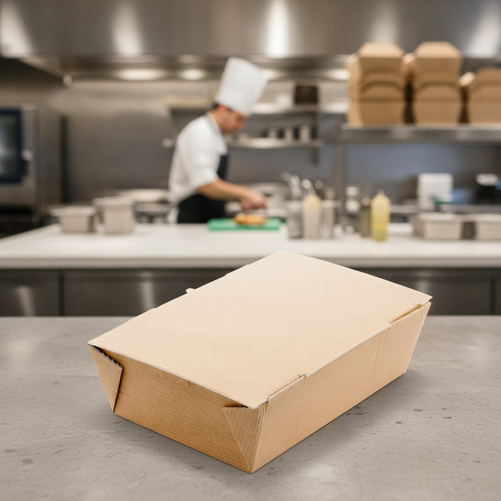 Paperboard Large Food to Go Box for Takeaway Meals (Pack of 180)
