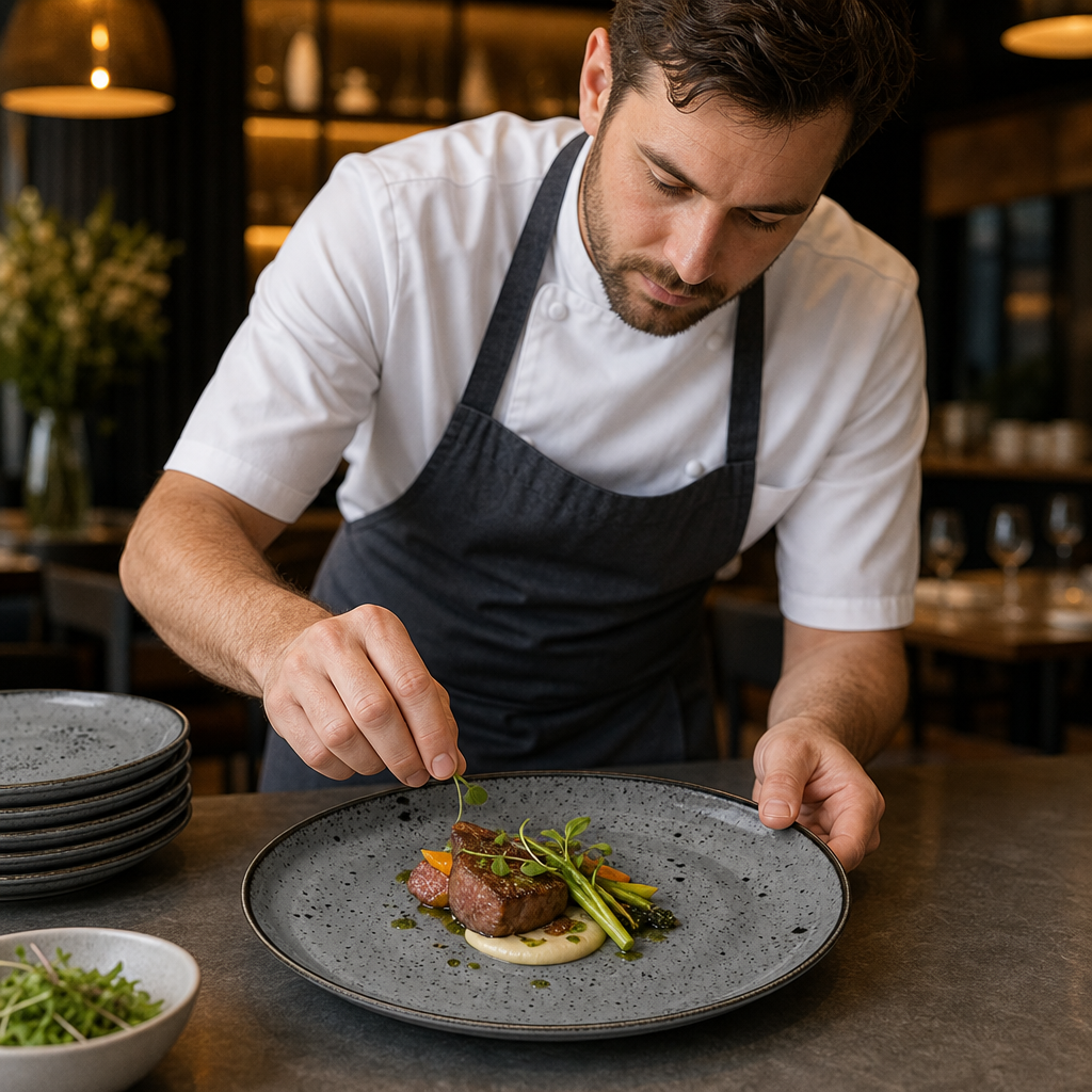 Coupe Plates 300mm Smoke Grey Porcelain for Dining & Catering (Pack of 12)