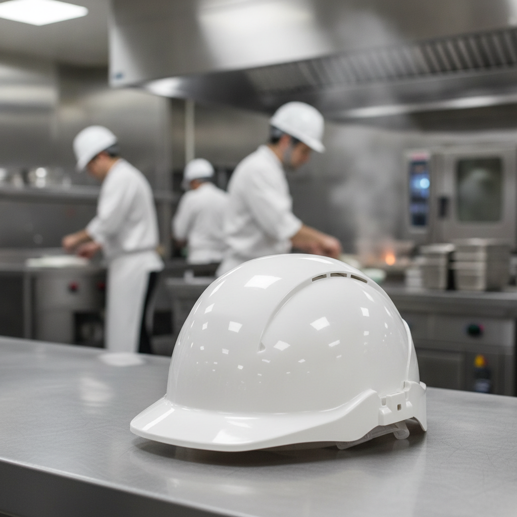 ABS Safety Helmet with Vented Design for Busy Kitchens