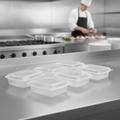 Polypropylene Large Rectangular Food Container Lids 1.35L for Restaurants & Delivery (Pack of 150)