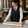 Buffet Trays GN 2/4 White Melamine for Catering Events (Pack of 4)