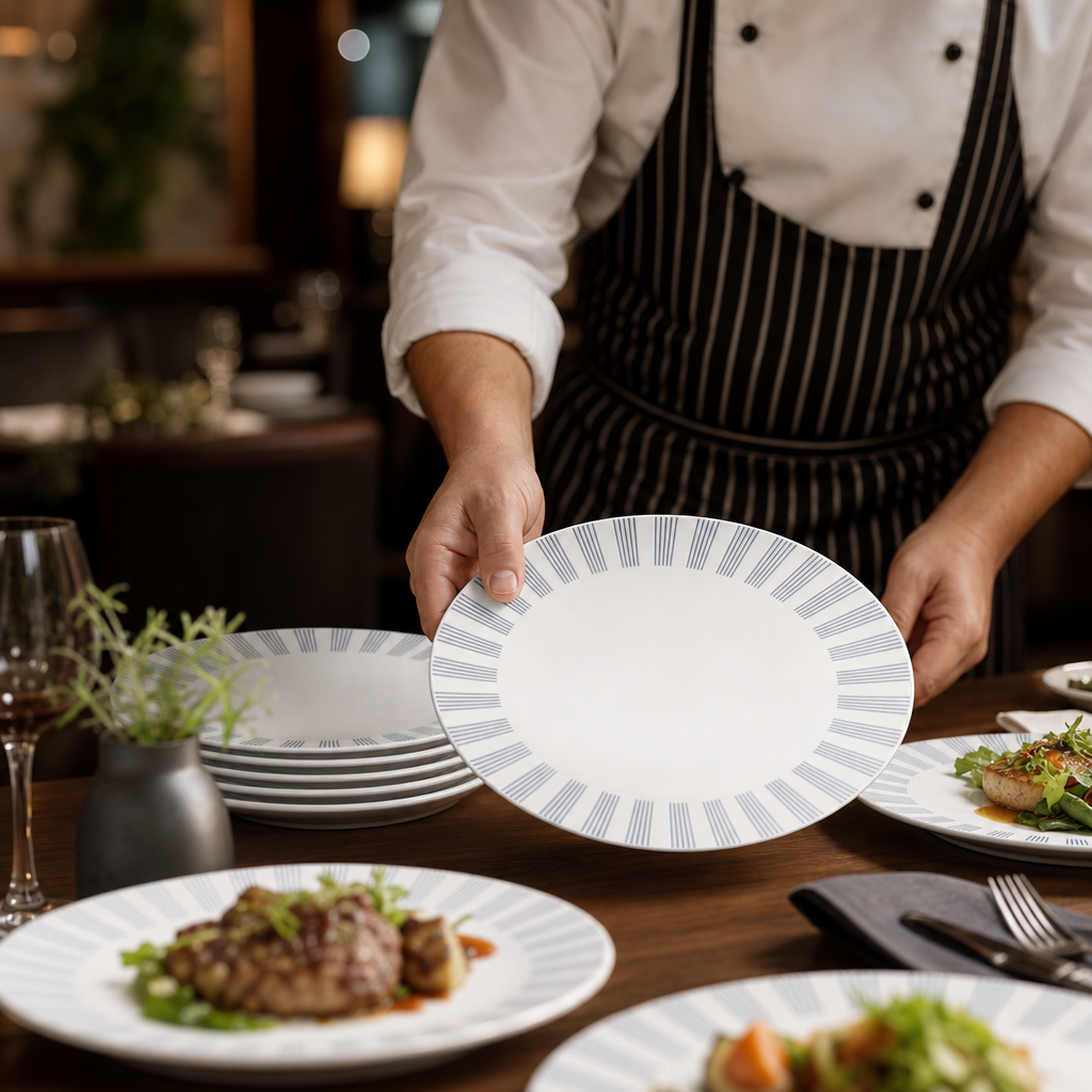 Coupe Plates 210mm Fine Bone China for Hospitality (Pack of 12)