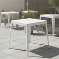 Galvanised Steel Bistro Square Table 668mm for Indoor & Outdoor Use