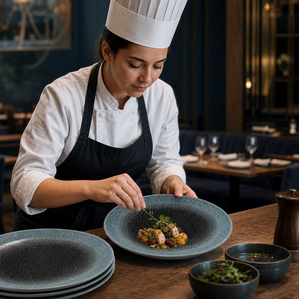 Deep Coupe Plate Blue Vitrified Ceramic for Hospitality Use (Pack of 12)
