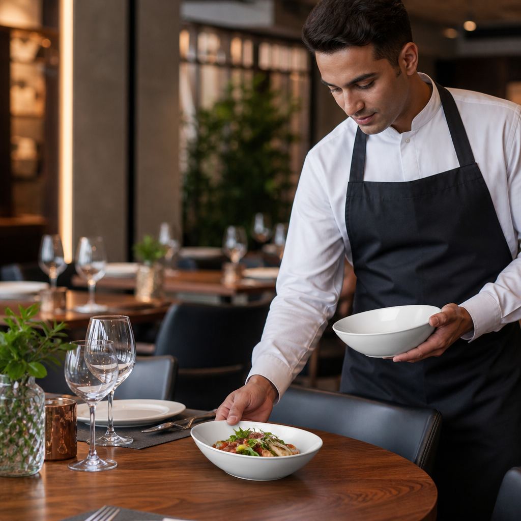 Oval Bowls 200x143mm Vitrified Porcelain for Cafés & Restaurants (Pack of 6)