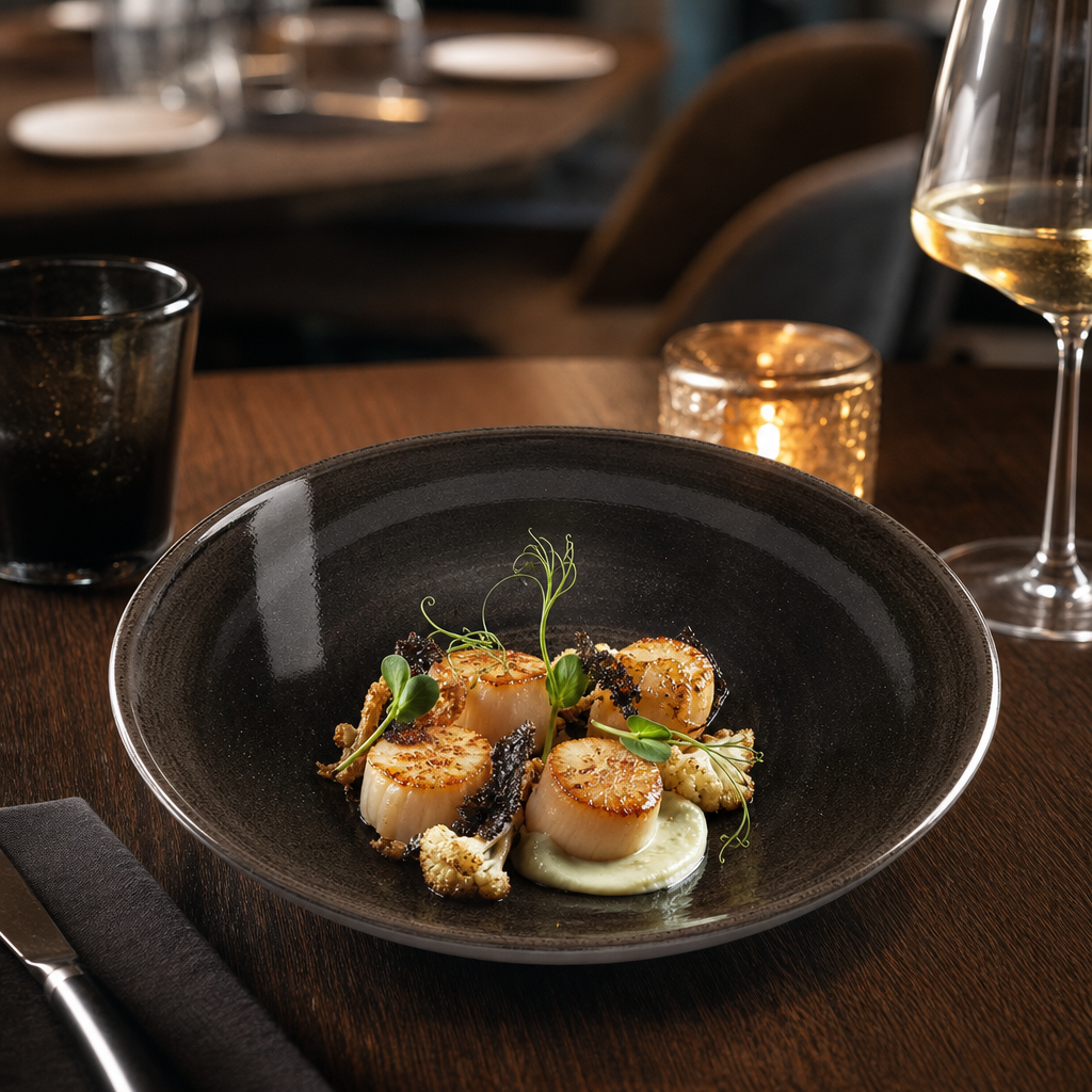Evolve Coupe Bowls in Iron Black 182mm for Creative Presentations