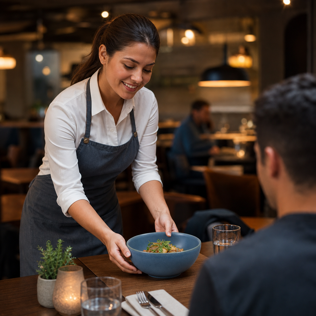 Deep Bowls Oslo 770ml Blue Porcelain for Casual Dining (Pack of 6)
