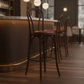 Rubber Wood Hoop Back Bar Chair with Plush Seat 10kg for Restaurants