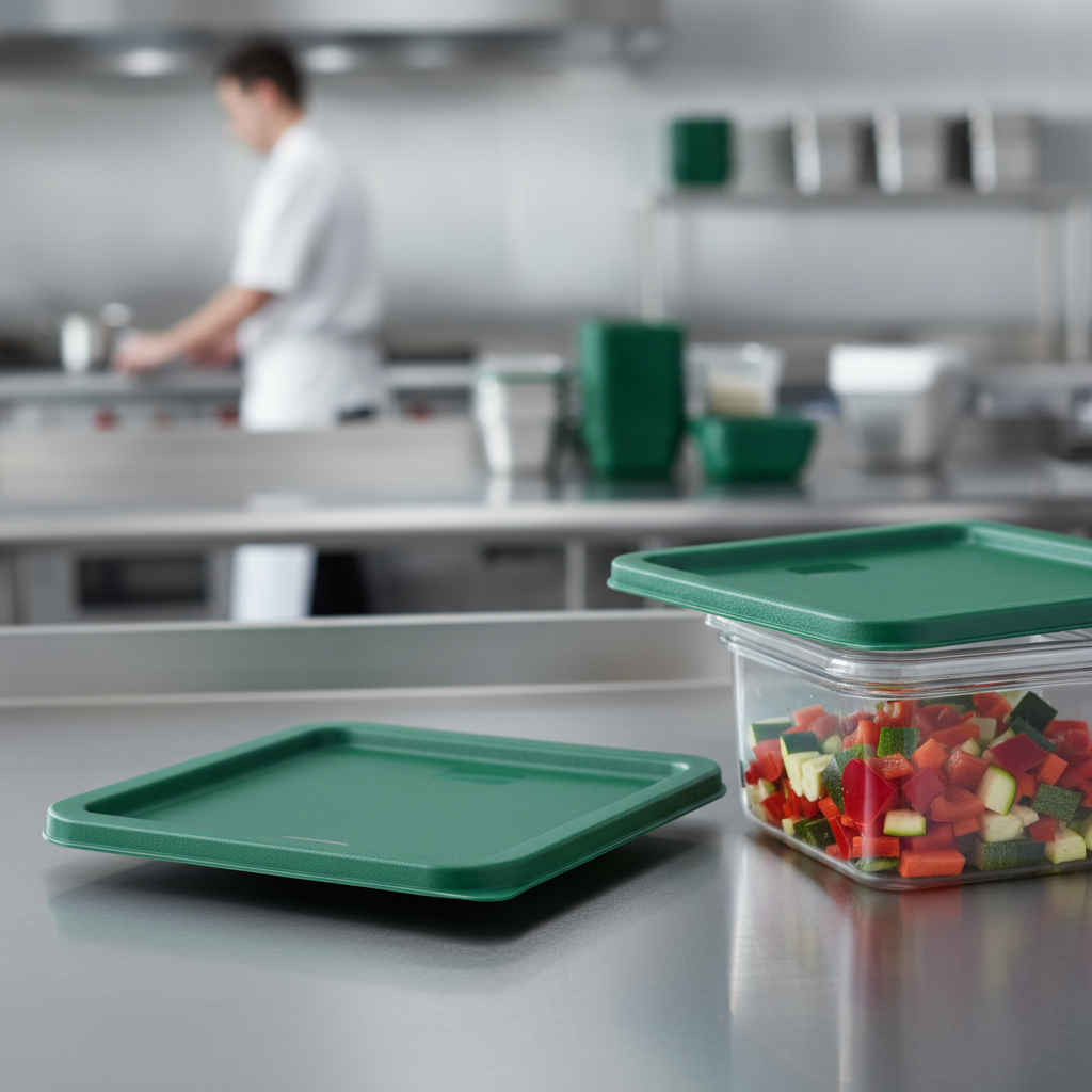 Polyethylene Square Food Storage Container Lid for Food Prep