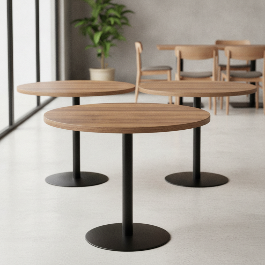 High Density Woodchip Rustic Oak Tabletops 600mm for Cafés