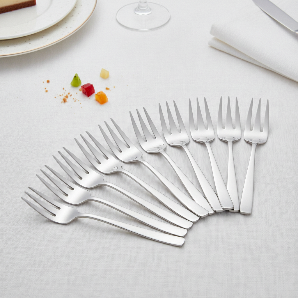Stainless Steel Cake Forks for Elegant Table Settings (Pack of 12)