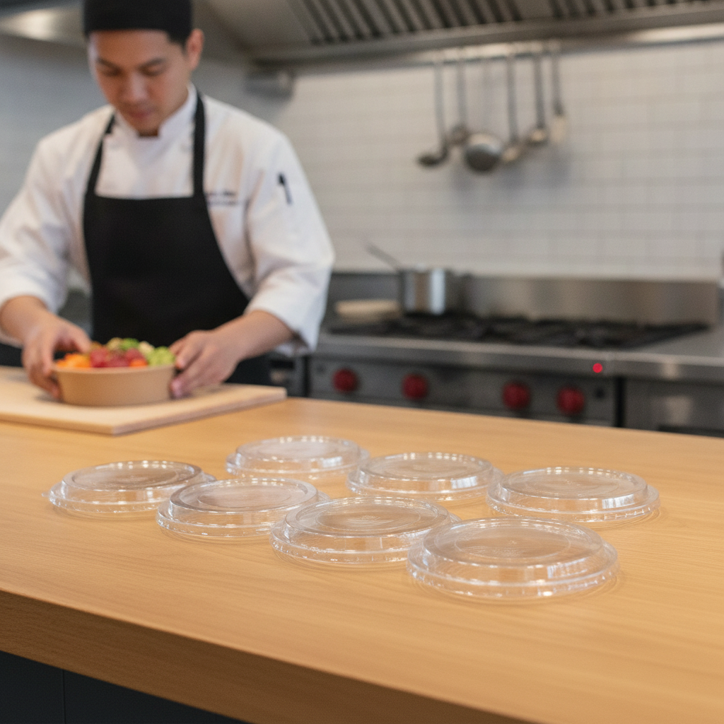 Polypropylene Poke Bowl Lid 1050ml for Takeaway Food (Pack of 300)
