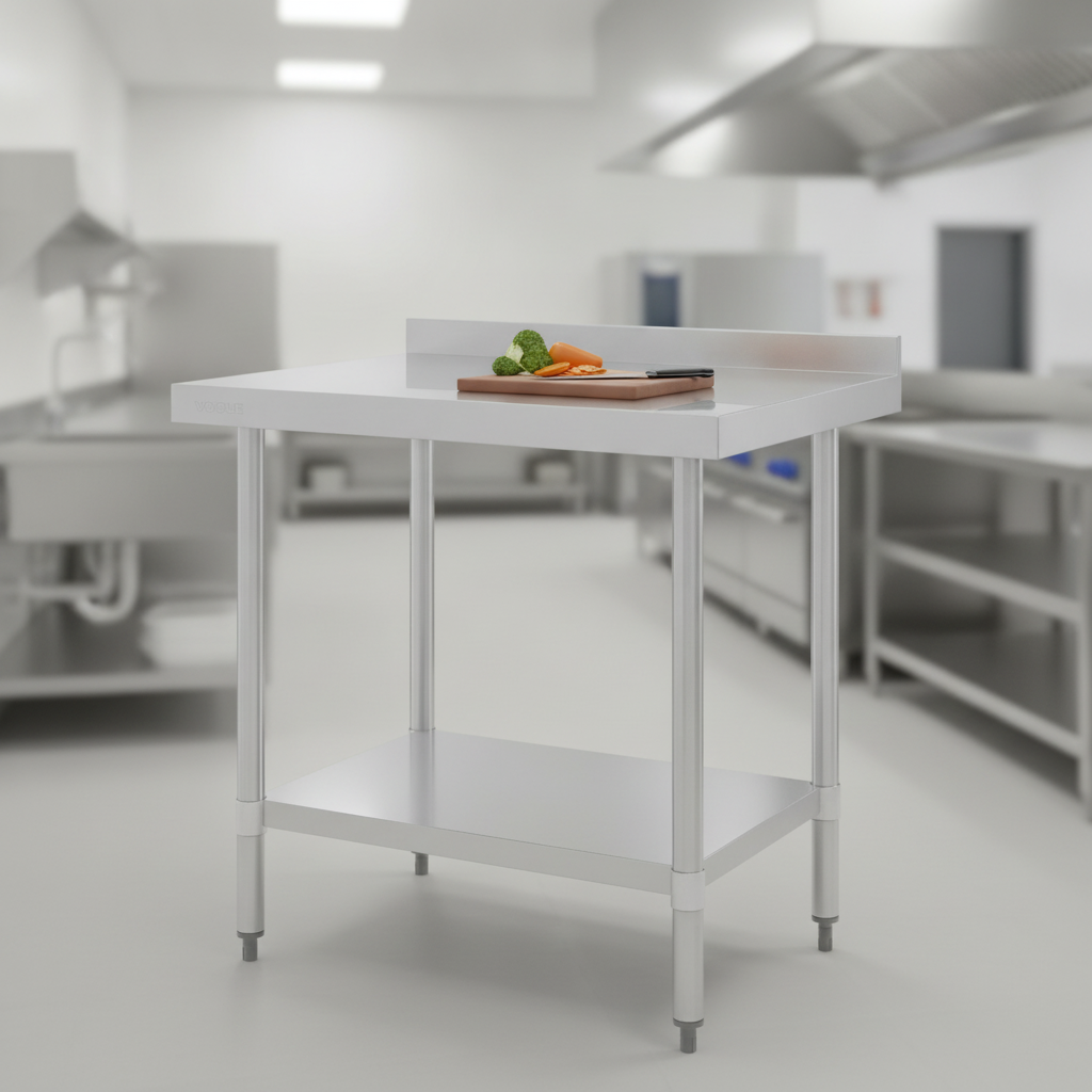 430 Stainless Steel Prep Table 900mm for Kitchen Use
