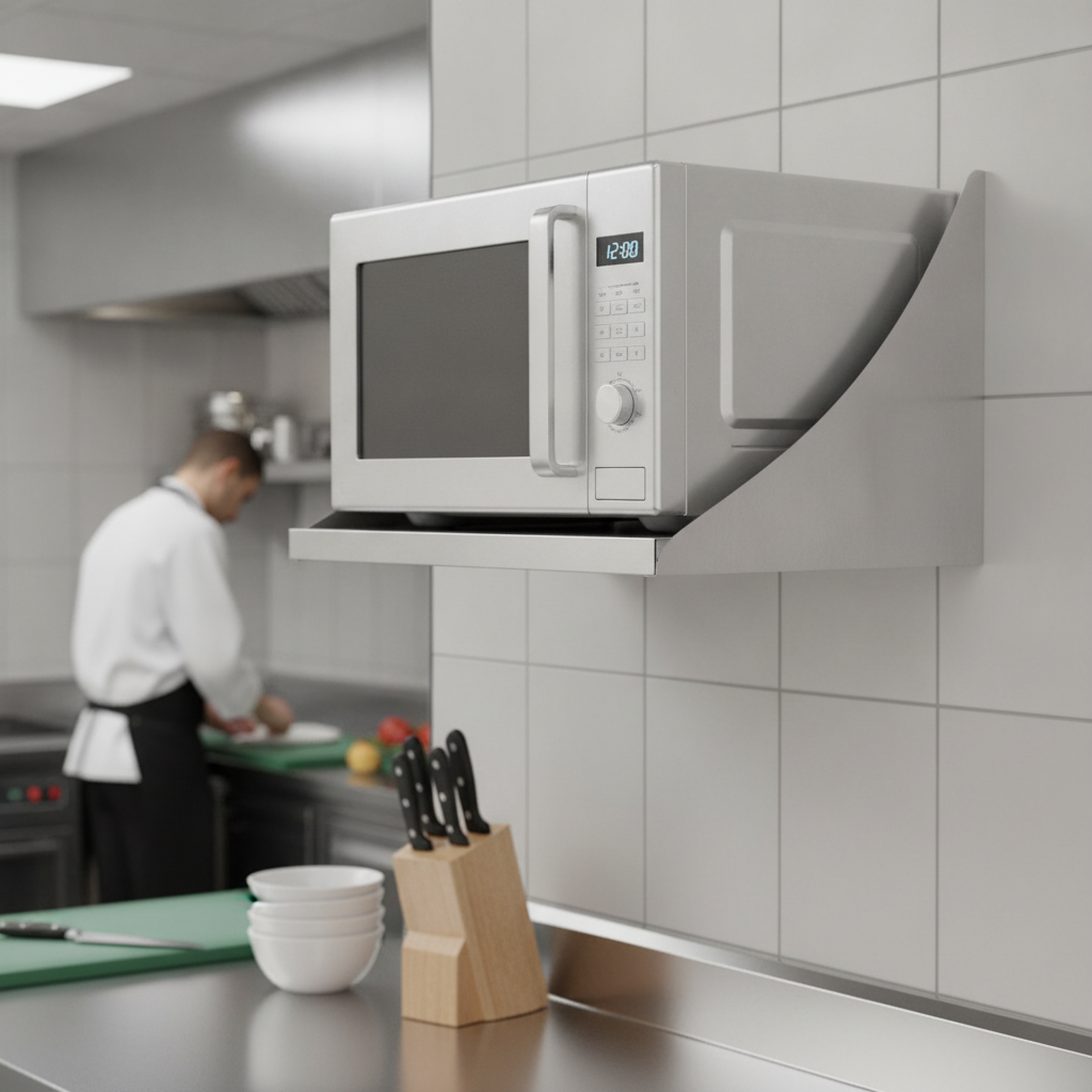 Stainless Steel Microwave Shelf 600x500mm for Efficient Kitchens