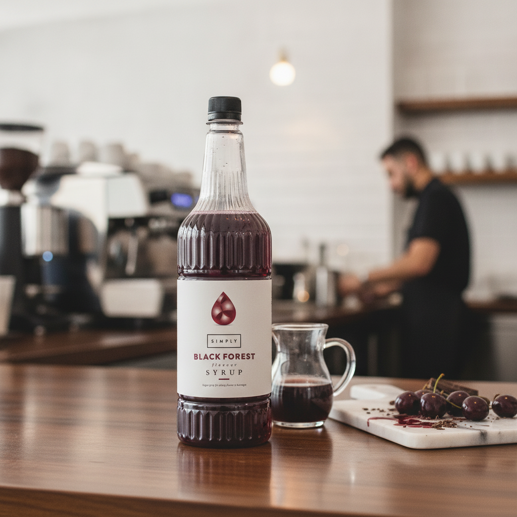 Purple Black Forest Syrup 1L for Coffees & Desserts