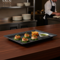 Cast Aluminium Black Frostfire Tray 325x265mm for Stylish Table Settings