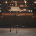 Genuine Leather Bar Stool with Cane Backrest 1010x530mm for Hospitality (Pack of 1)
