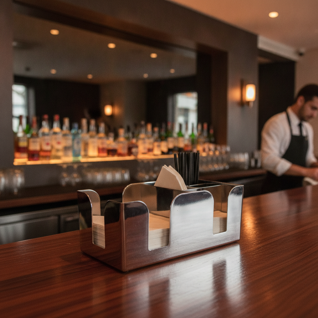Plastic Chrome Bar Caddy 230x135mm for Busy Bars