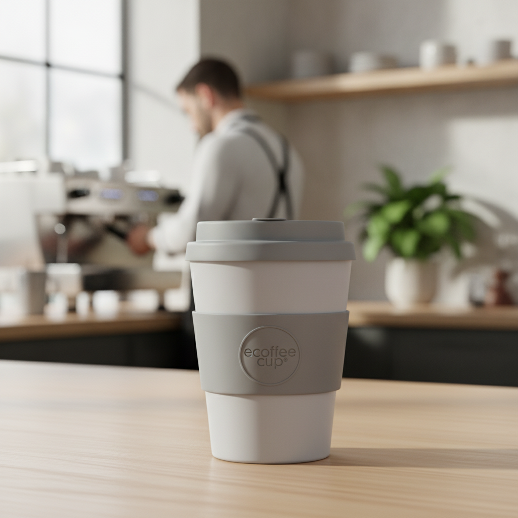 PLA Grey Reusable Coffee Cup 12oz for Eco-Conscious Cafés