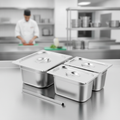Stainless Steel Gastronorm Tray Set 17L for Food Storage (Pack of 3)