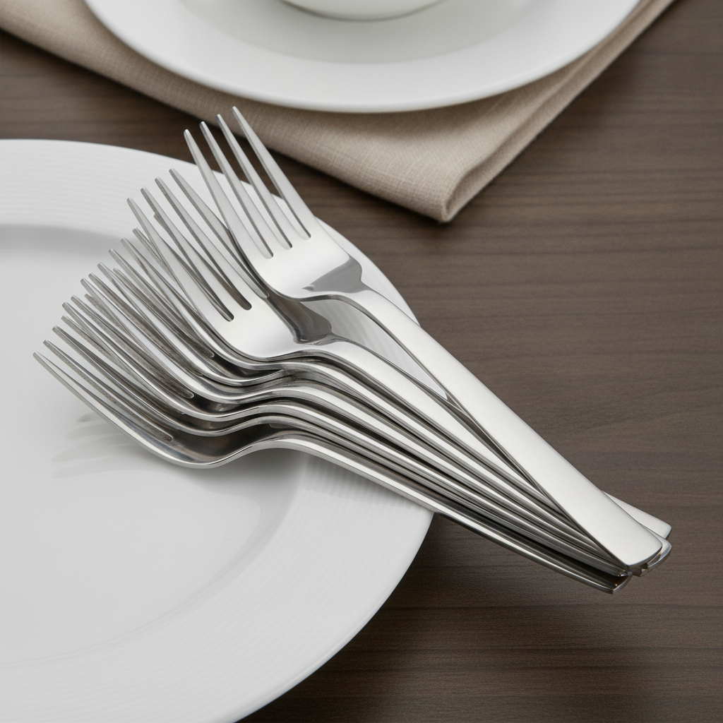 Stainless Steel Dessert Forks for Dining (Pack of 12)
