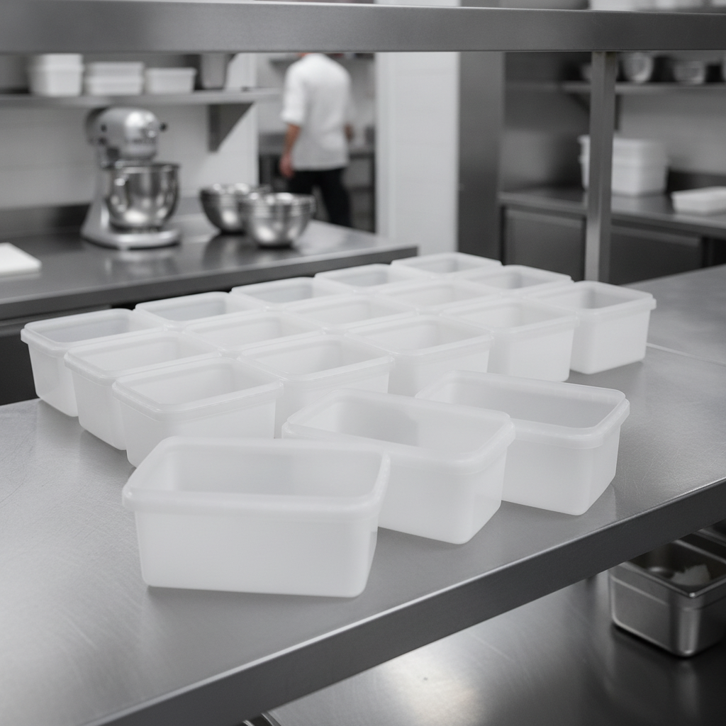 Plastic Ice Cream Container 1.2L for Home Use (Pack of 40)