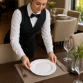 Wide Rim Plates 203mm White Porcelain for Stylish Table Settings (Pack of 24)