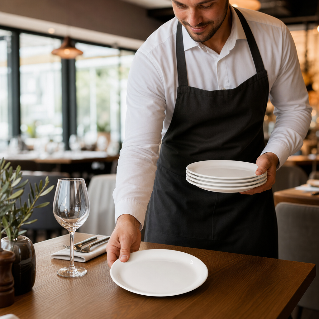 Durable Plates 150mm Porcelain for Catering Use (Pack of 24)