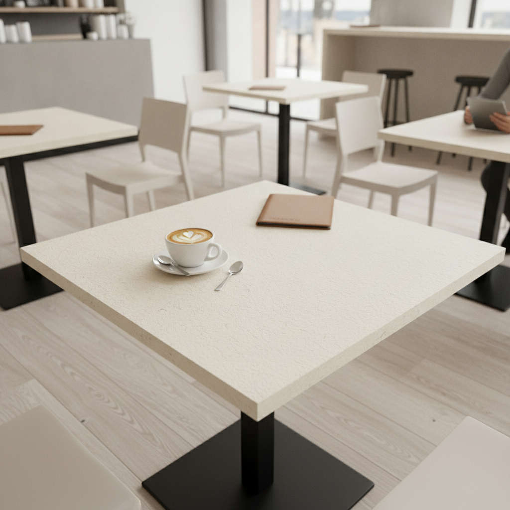 High Density Woodchip Square Table Top 700mm for Cafés & Restaurants