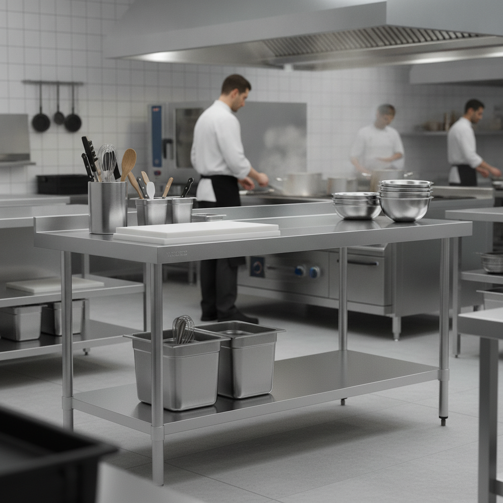 Stainless Steel Prep Table 1800mm for Kitchen Use