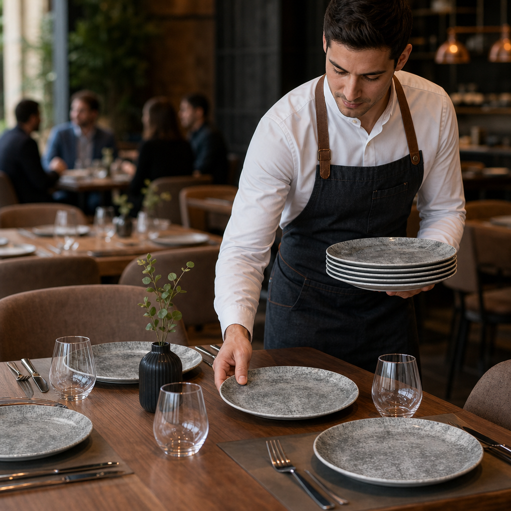 Vitrified Plates 203mm China for Contemporary Dining (Pack of 12)
