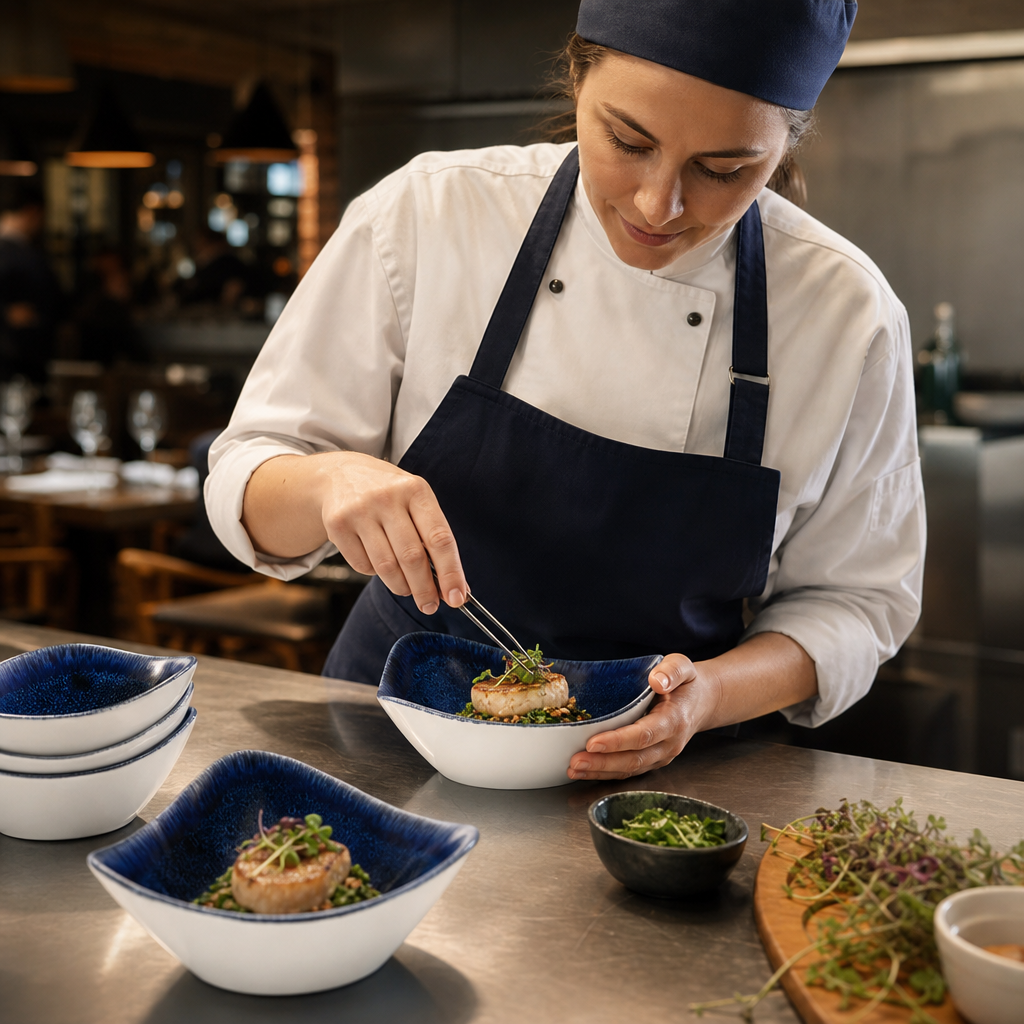 Triangle Bowls 9oz Vitrified Porcelain for Dining Experiences (Pack of 12)