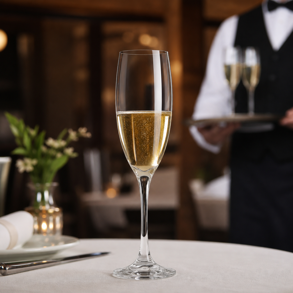 Glass Champagne Flutes 170ml for Elegant Drink Service (Pack of 24)