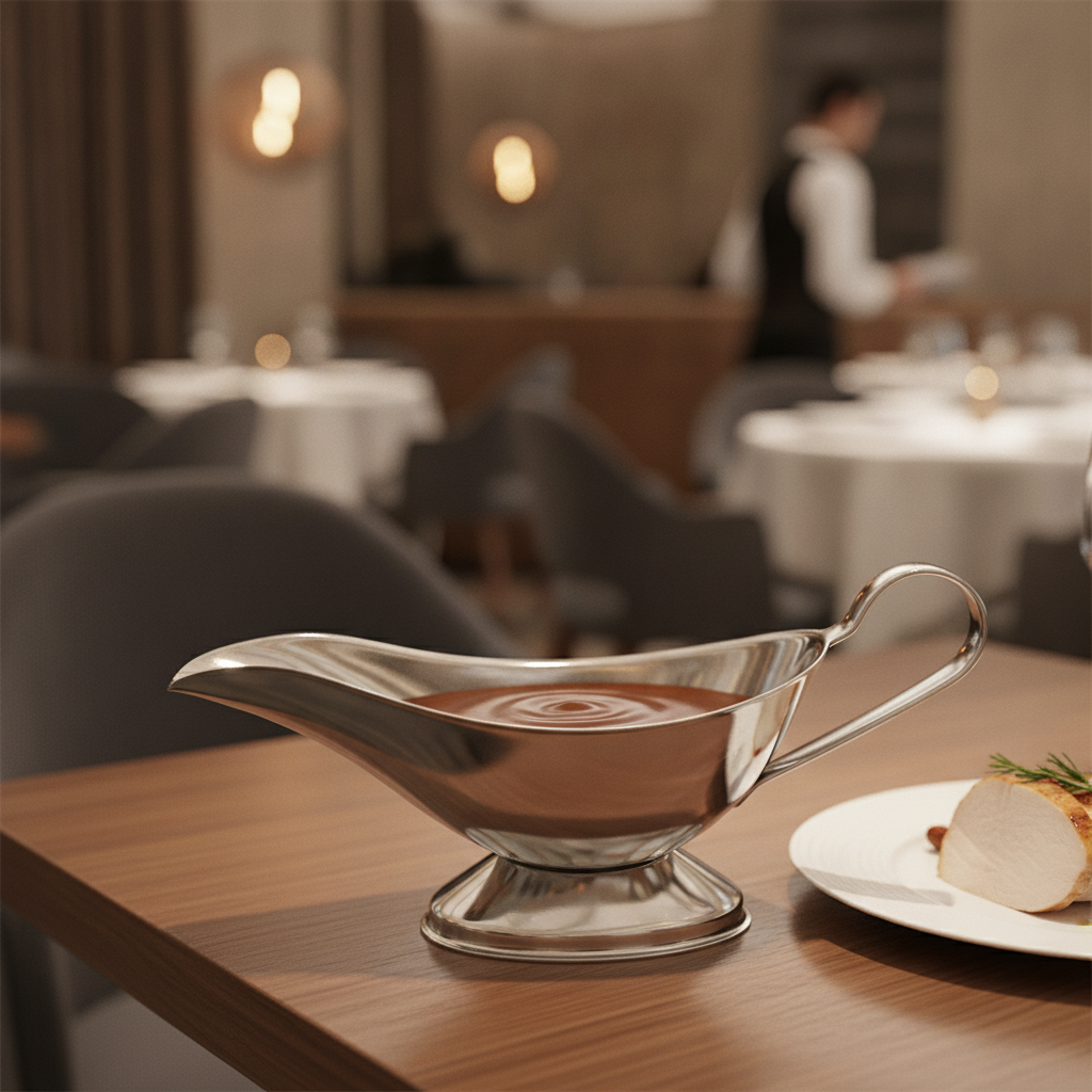 Stainless Steel Gravy Boat 450ml for Tabletop Use