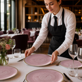 Coupe Plates 254mm Pink Vitrified Ceramic for Dining Tables (Pack of 12)