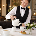 Porcelain Tea and Coffee Pots 426ml for Catering Needs (Pack of 4)